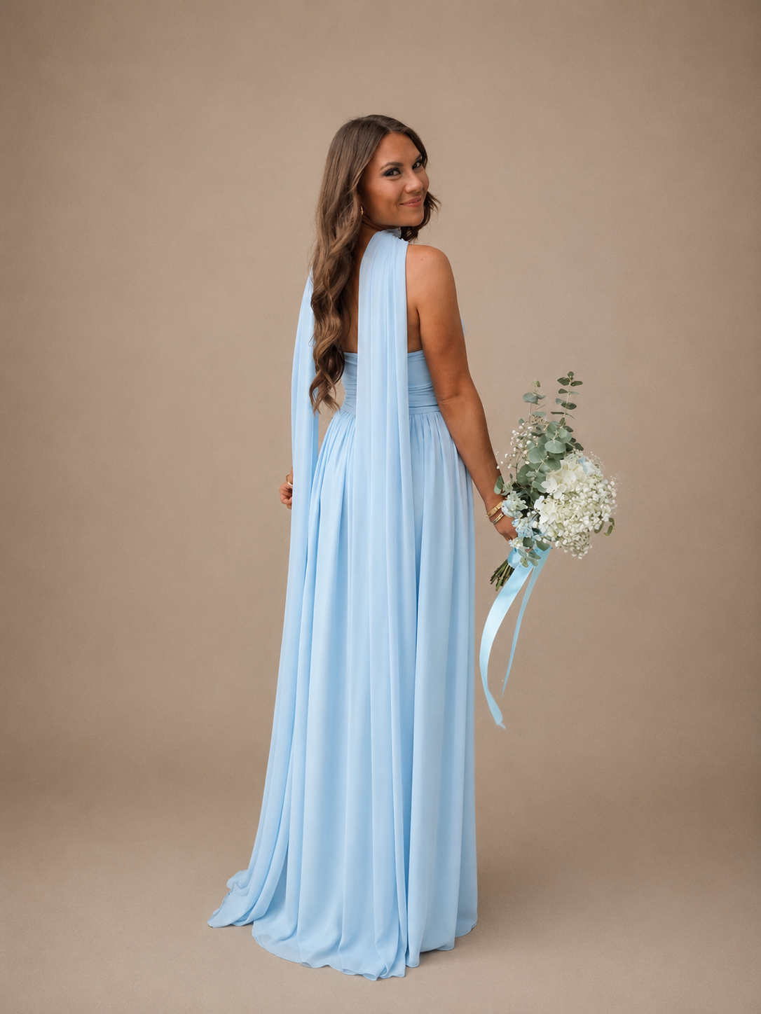 Olivia Strapless Chiffon Dress