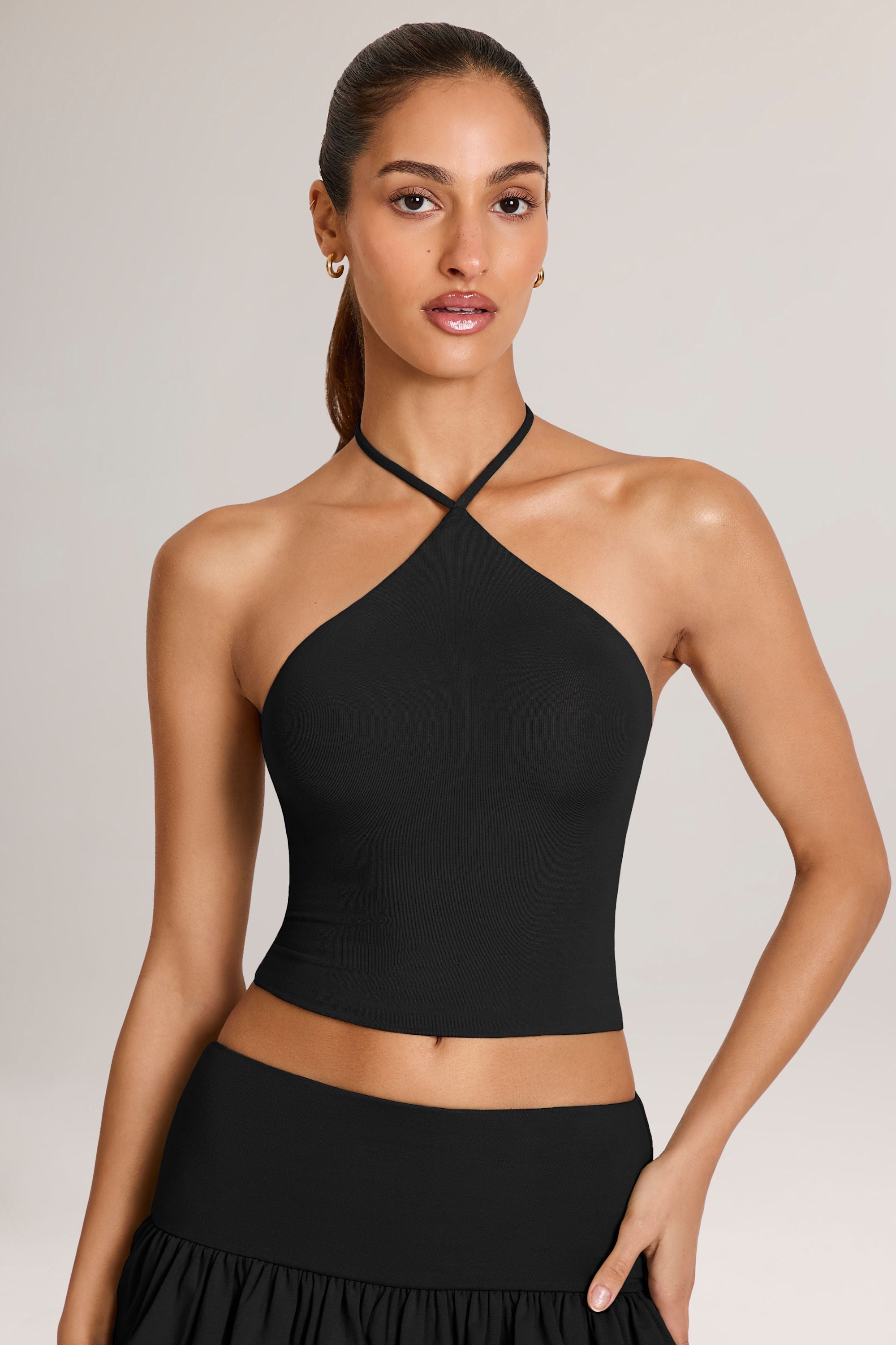 Halterneck Top in Black