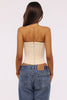 Ivory Scallop Trim Corset Top