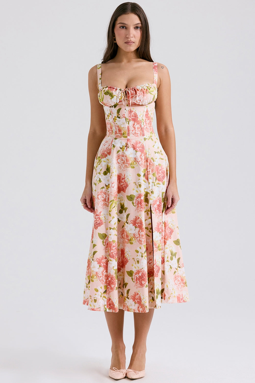 Rosalee peony sundress