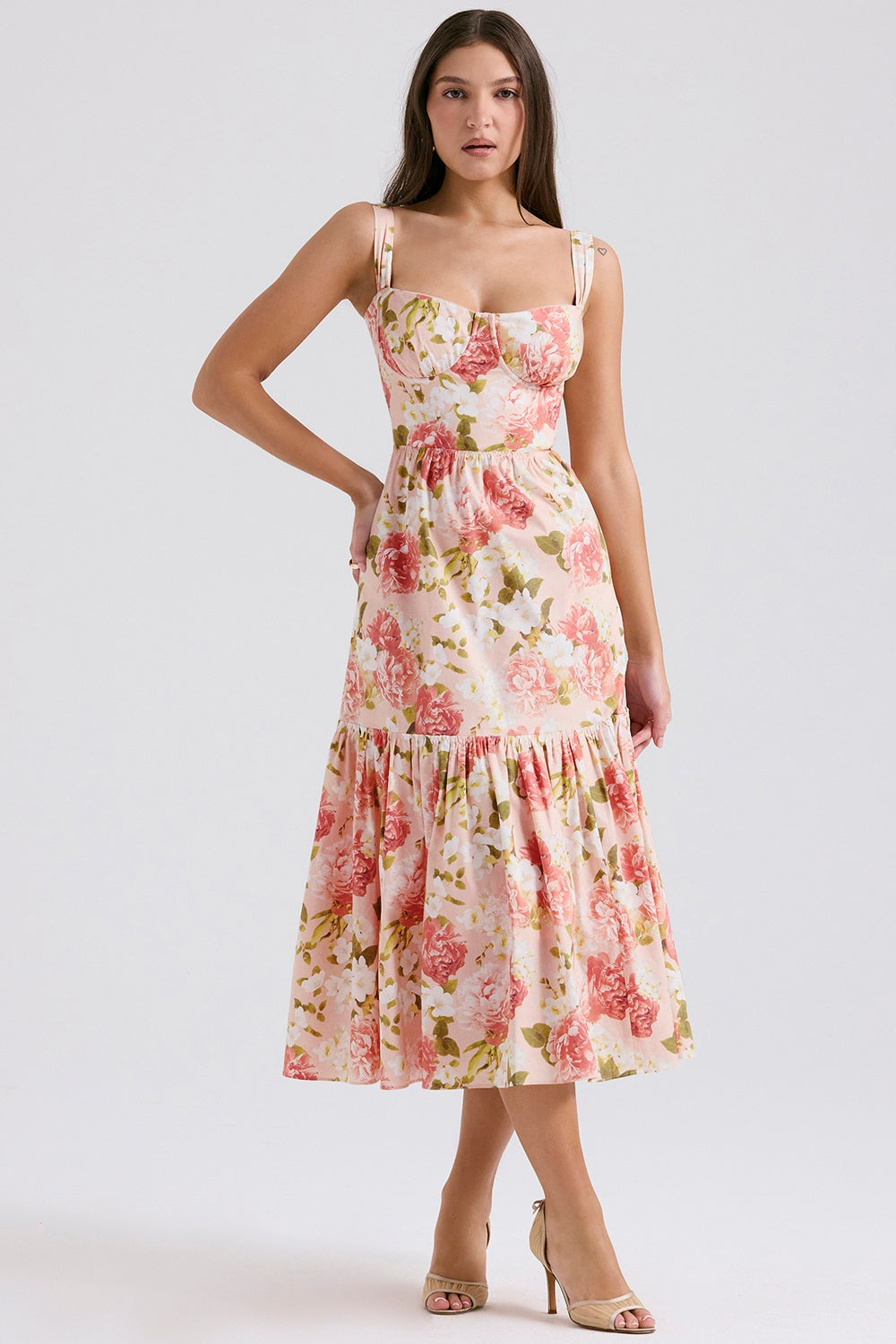 Rosalee peony sundress