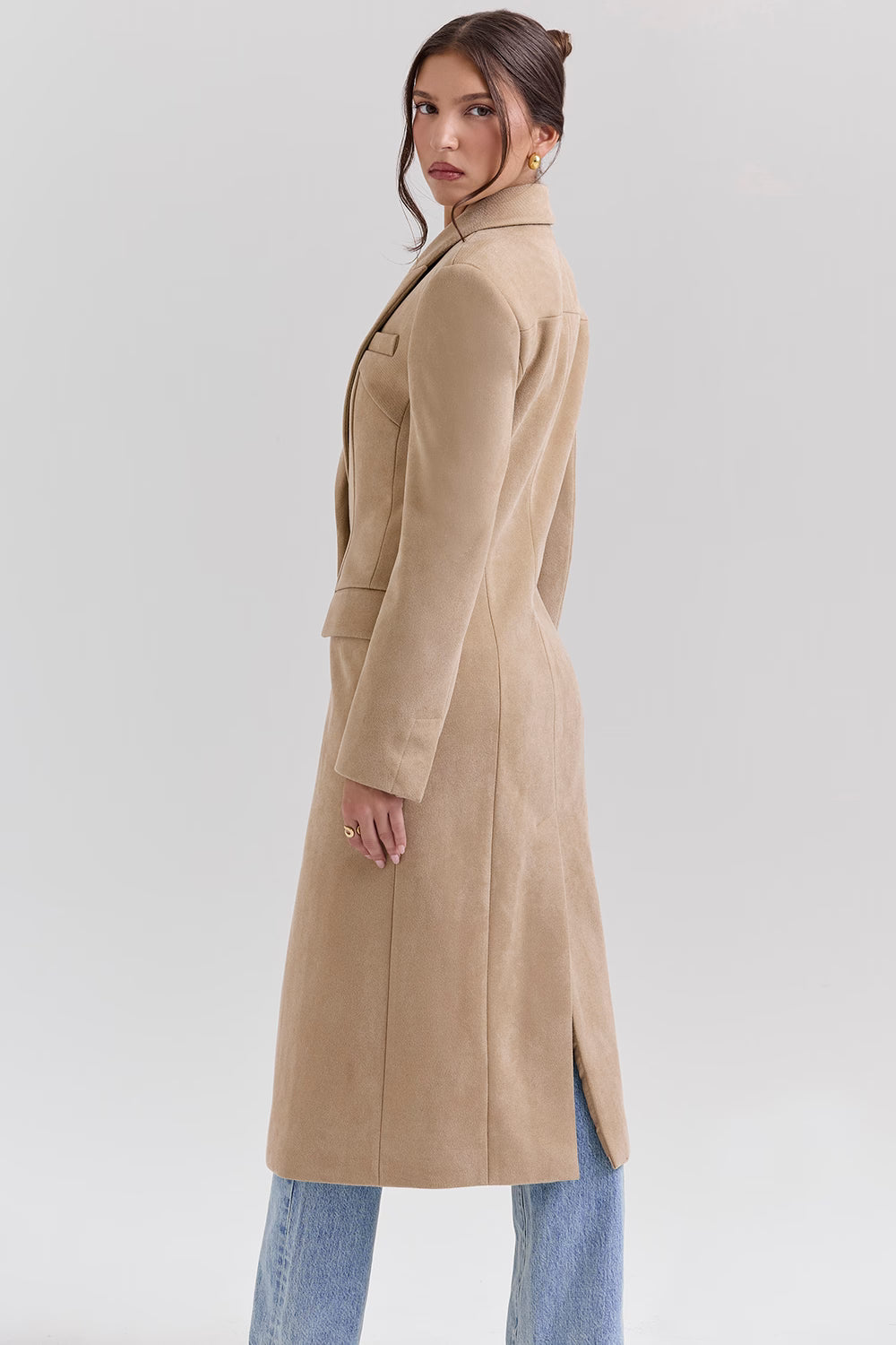 Remi single breasted long coat